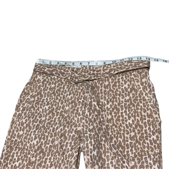 Anthropologie The Wanderer Leopard/ Animal Print Utility Pants with Belt Size 27 - Picture 4 of 11